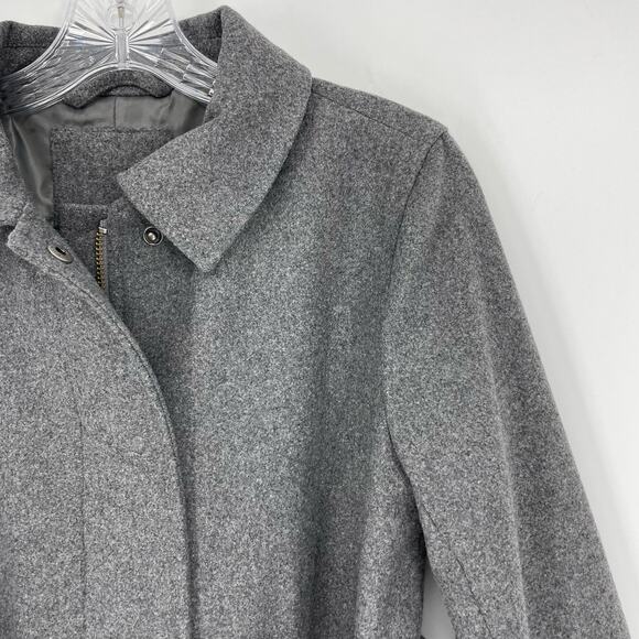 Boutique Tie Waist Gray Trench Coat Size Small - Picture 3 of 5